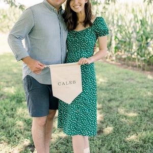 AdoredVintage Stunning Green Floral Dress